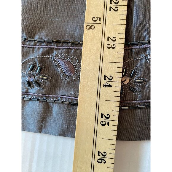 Two-Piece Notations 100% Silk Tank & Pants With Embroidery and Beading Size 1X - Picture 7 of 15
